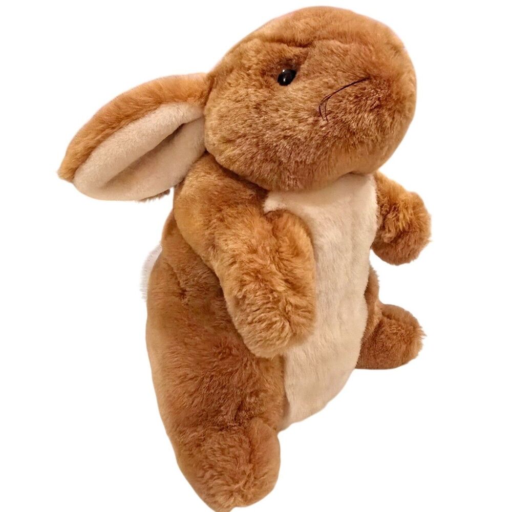 Vintage Eden Toys Peter Rabbit Brown Bunny Plush 12"‎ Frederick Warne Korea 80s